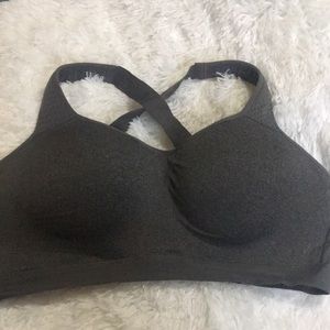 Gray sports bra